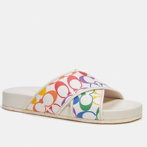 🌈 Coach Rainbow Signature Crossover Sandal - Picture 5 of 10